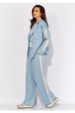 Брюки, жакет, топ TAiER 1420 небесный - фото 3