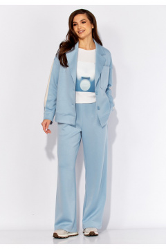 Брюки, жакет, топ TAiER 1420 небесный - фото 2