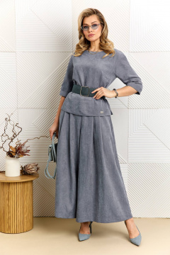 Блуза, юбка AGATTI 5899 серо-синий - фото 1