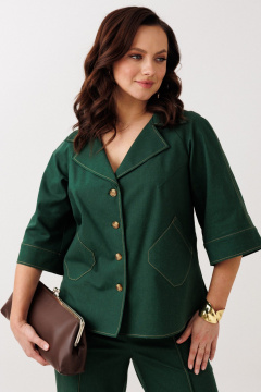 Брюки, жакет Mubliz 329 изумруд - фото 4