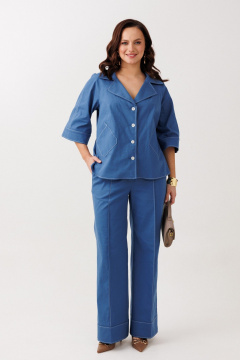 Брюки, жакет Mubliz 329 синий - фото 1