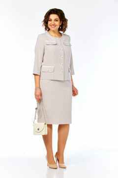Жакет, юбка БагираАнТа 1104 бежевый - фото 2