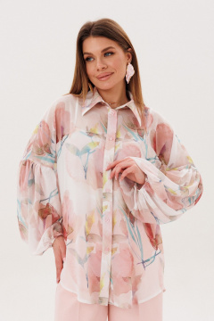 Блуза, брюки Ambera Style 2158 пудра - фото 2