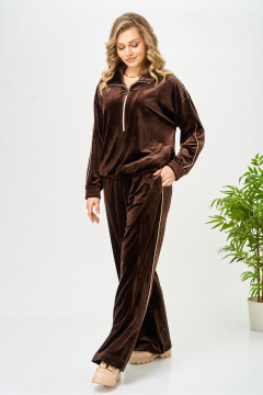 Брюки, свитшот AVA fashion М-166 коричневый - фото 1