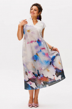 Платье Anelli 1424.1 анютины_глазки - фото 1