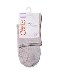 Носки CONTE AJOUR пепельно-розовый 19С-186СП 180 - фото 2