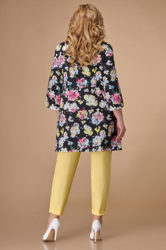 Svetlana-Style 1588 черный+цветы+жёлтый