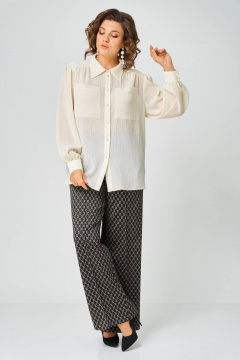 Брюки Andina city 2032-26 черный+бежевый - фото 5