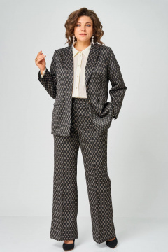 Брюки, жакет Andina city 9085-26 черный+бежевый - фото 4