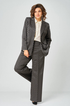Брюки, жакет Andina city 9085-26 черный+бежевый - фото 2