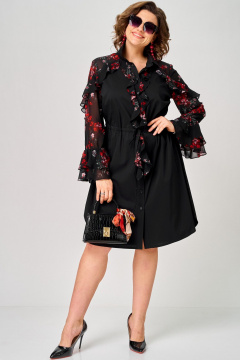 Платье EVA GRANT 7229 черный_принт - фото 5