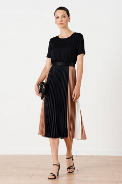 Юбка Nelva 4869 черный/бежевый/молочный - фото 1