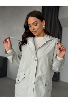 Куртка PRATA wear S032 светло-серый - фото 4