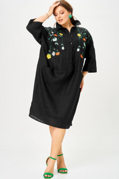 Платье SOVA 11318 чёрный - фото 2