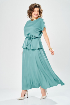 Блуза, юбка Ольга Стиль С-1010 ментол - фото 3