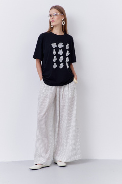 Джемпер FLAIM 2081 черный+белый_горох - фото 1