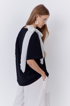 Джемпер FLAIM 2084 черный+белый_горох - фото 5