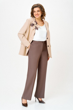 Брюки, жакет, украшение DaLi 7079.2 беж - фото 2