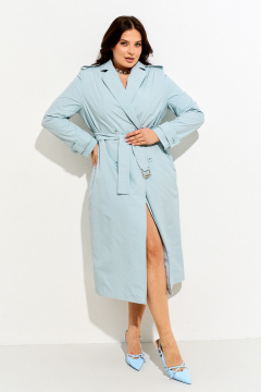 Плащ IVA 1721 голубой - фото 4