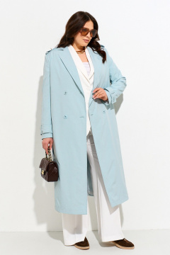 Плащ IVA 1721 голубой - фото 2
