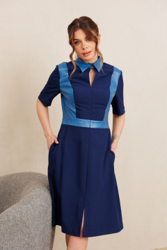 Платье AMORI 1000 синий - фото 3