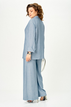 Брюки, жакет Michel chic 1446 небесный_полоска_светлая - фото 5
