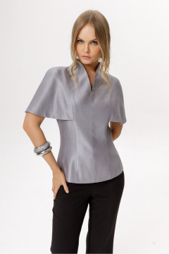 Блуза, брюки PiRS 6582 серый+черный - фото 2