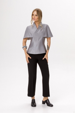 Блуза, брюки PiRS 6582 серый+черный - фото 1