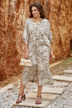 Блуза, юбка Vittoria Queen 28973 платиновый/принт - фото 2