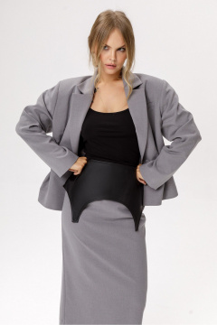 Жакет, юбка PiRS 6599 серый - фото 4