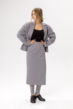 Жакет, юбка PiRS 6599 серый - фото 3
