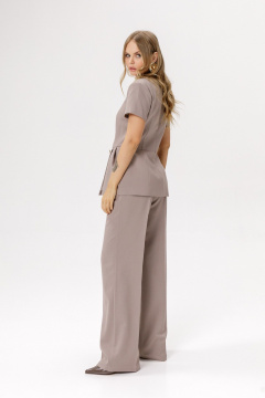 Блуза PiRS 6636 серо-бежевый - фото 5