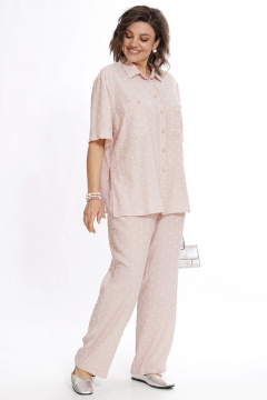 Блуза, брюки Alani Collection 2527 пудра - фото 5