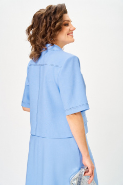 Жакет, юбка Aira Style 24140 голубой - фото 4