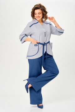 Брюки, жакет Aira Style 24251 синий - фото 1