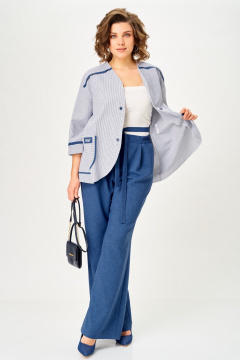 Брюки, жакет Aira Style 24251 синий - фото 4