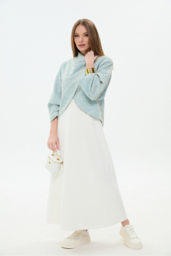 Джемпер, платье NikVa 1035-1 небесный и молоко - фото 2
