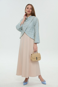 Джемпер, платье NikVa 1035-3 небесный и капучино - фото 1