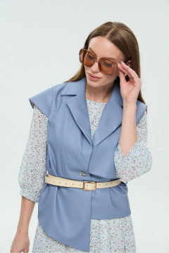 Жилет, платье NikVa 1037-2 небесный - фото 4