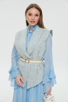 Жилет, платье NikVa 1039-1 небесный - фото 2