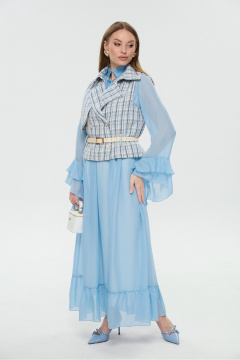 Жилет, платье NikVa 1041-1 небесно-синий - фото 3