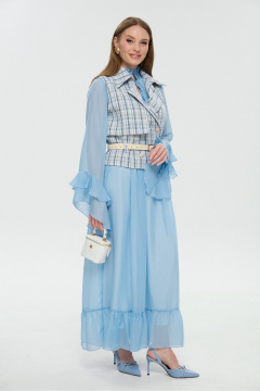 Жилет, платье NikVa 1041-1 небесно-синий - фото 1