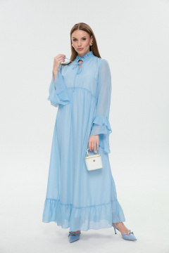 Жилет, платье NikVa 1041-1 небесно-синий - фото 4