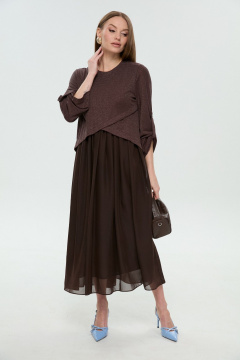 Платье NikVa 740-28 горький шоколад - фото 2