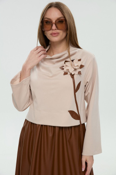 Платье NikVa 924-12 капучино и шоколад - фото 3