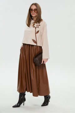 Платье NikVa 924-12 капучино и шоколад - фото 4