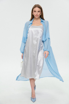 Платье NikVa 943-6 голубой и серебро - фото 2