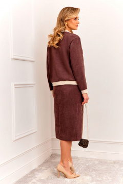 Бомбер, юбка AGATTI 5993-1 кофейный - фото 4