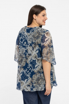 Блуза Avila 0886 голубой - фото 5