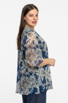 Блуза Avila 0886 голубой - фото 4